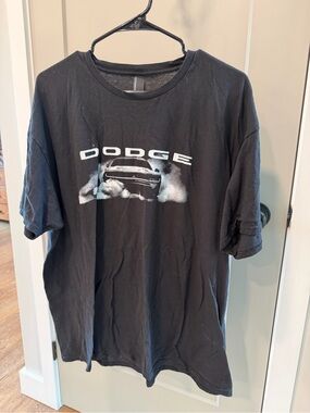 Port and Company Black Dodge Graphic Tee